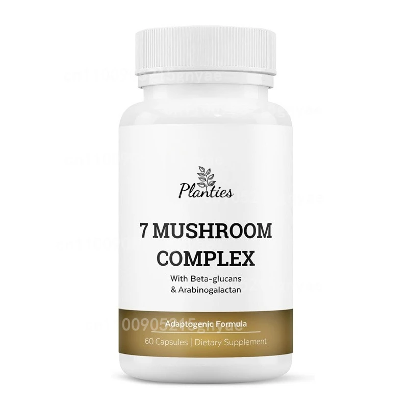 

Mushroom Complex Capsules - with Lions Mane, Chaga, Reishi, Cordyceps - Support Immune System, Memory, Focus and Relieve Stress
