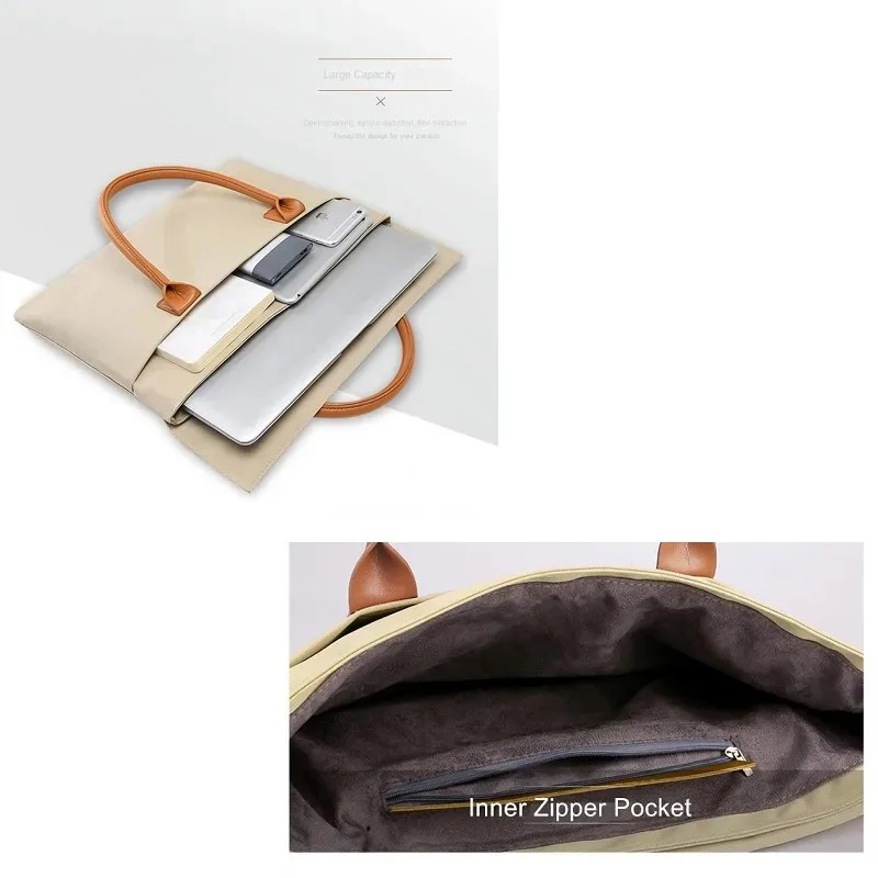 حقيبة أعمال عصرية حقائب كمبيوتر محمول للنساء والرجال حقيبة يد من البولي يوريثان حقيبة مستندات محمولة خفيفة ذات سعة كبيرة #3