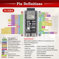 Cartes de développement ESP32-S3 avec kit adaptateur d'extension, module Wifi BT 2.4G ESP32-S3-1 N8R2 N16R8 44 broches Type-C ESP32-S3 4