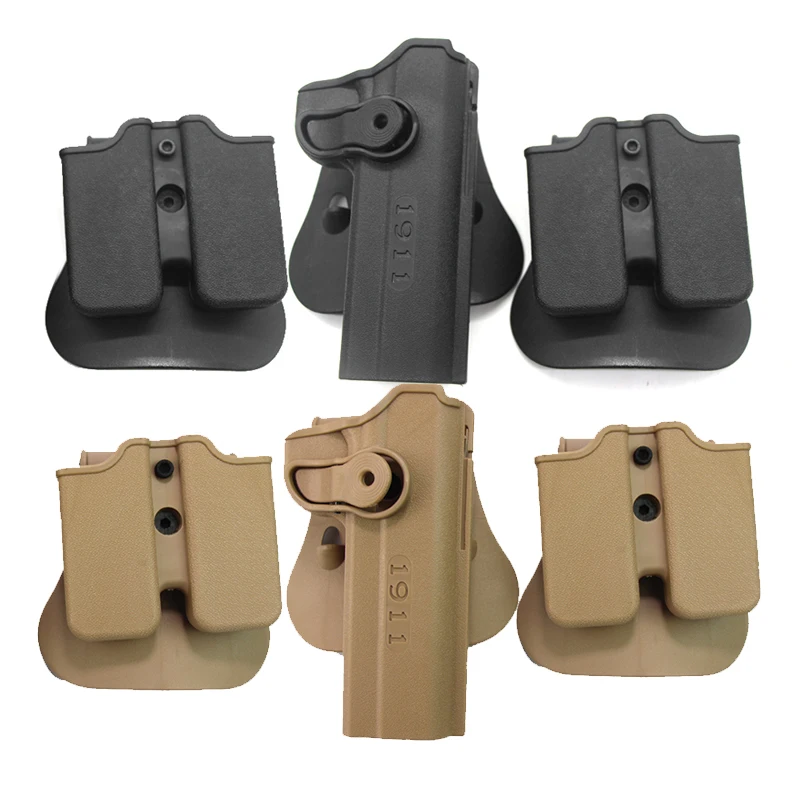 

Tactical OWB Paddle 1911 Holster for Colt 1911 Pistol Right Hand Gun Holster Magazine Pouch with Adjustable Carrying Angle