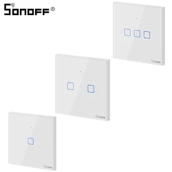 SONOFF TX T1 EU UK US 1/2/3Gang WiFi Smart Wall Touch Switch  Smart home Smart Home Control Via Ewelink APP/RF433/Voice/Touch