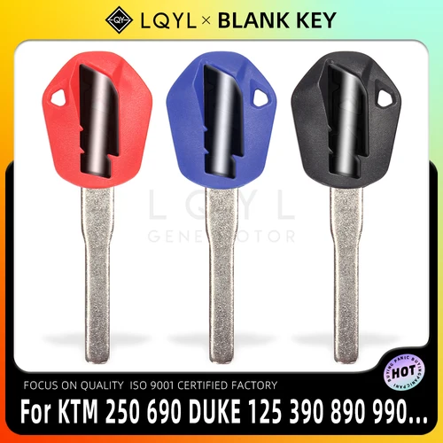 Imagen 1 del producto LQYL nueva llave en blanco para motocicleta, repuesto de llaves sin cortar para KTM Duke200 Duke390 DUKE 00 200 250 300 390 890 DUKE300, hoja sin cortar embry