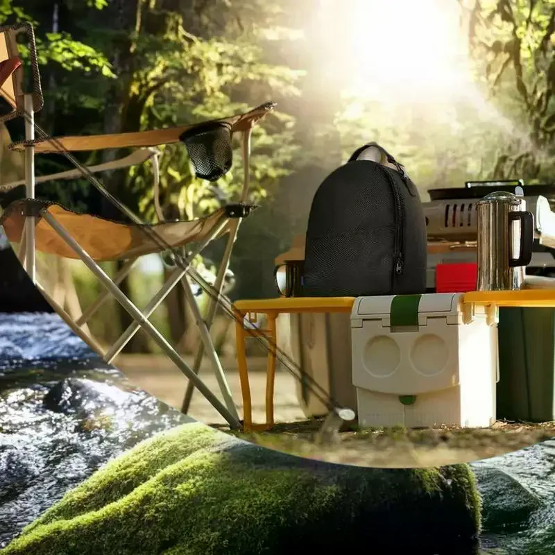 

Small Tool Pouch Anti-Drop Cooling Fan Storage Case Electronics Protective Case Zippered Pouch With Adjustable Handle For Tools