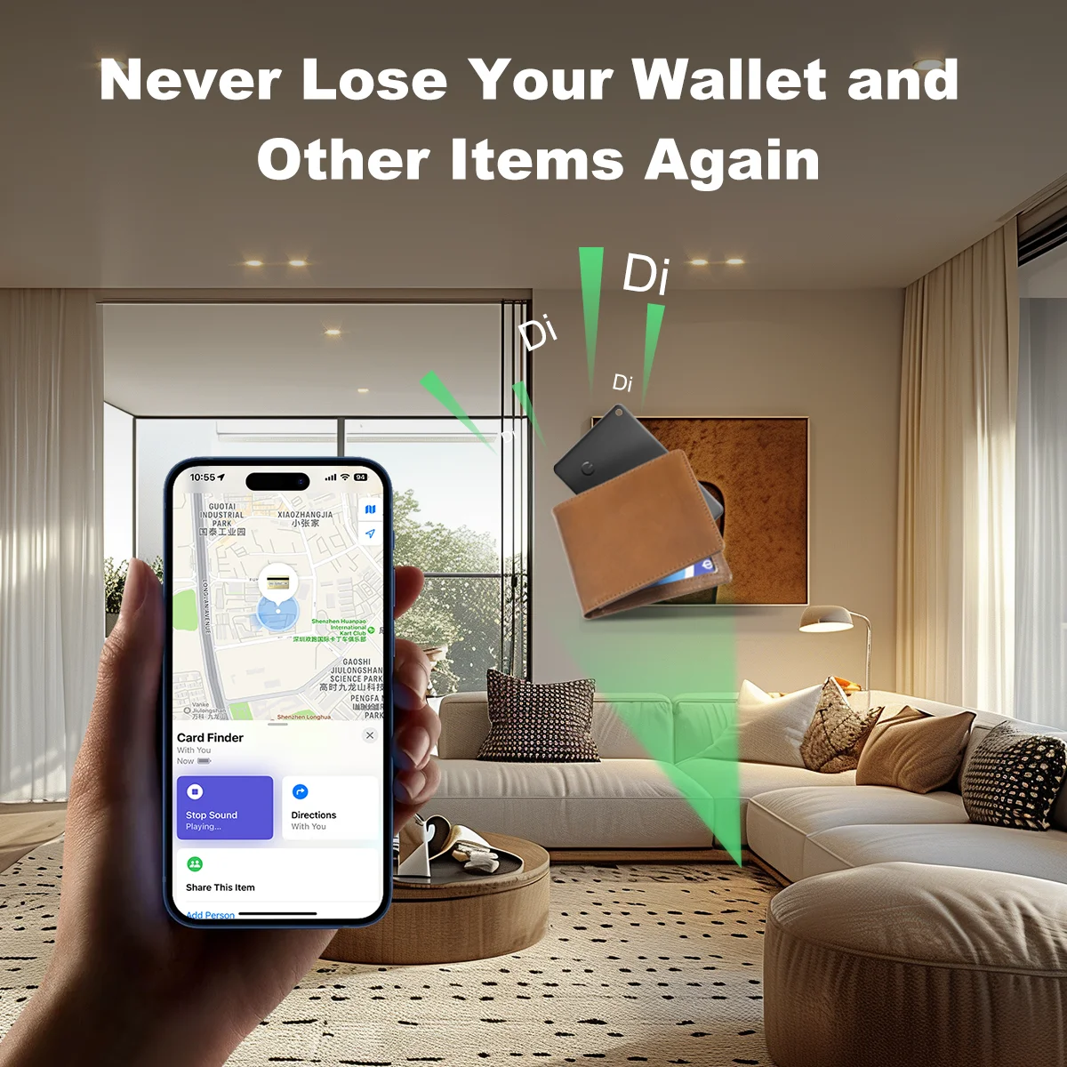 Wallet Location Card GPS Anti-loss Tracking Smart Tag with Find My APP for iPhone Bluetooth Device Ultra-thin Card Charge IP67