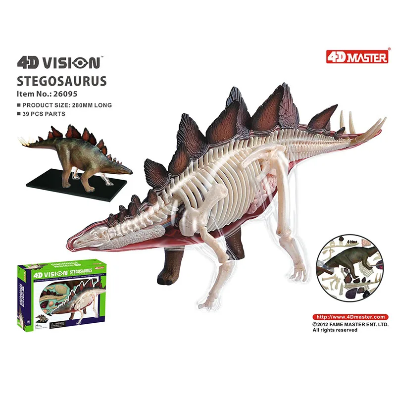 Tiranosaurio Triceratops Brachiosaurus Stegosaurus 4d Master Puzzle Assembling Animal Biology Dinosaur Organ Model