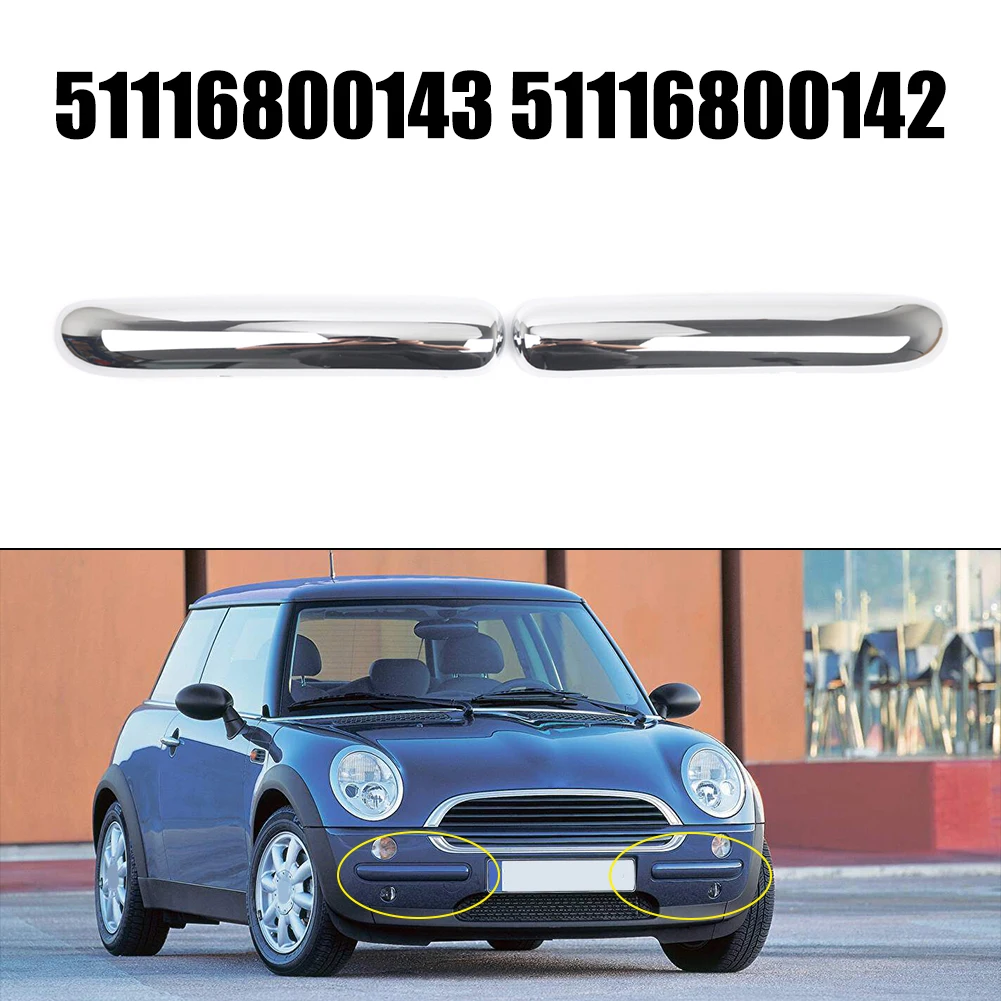 

Car Front Bumper Trims Silver Bumper Trim For Mini Cooper R50 2001-2004 Front Left & Right Side Automotive Accessories
