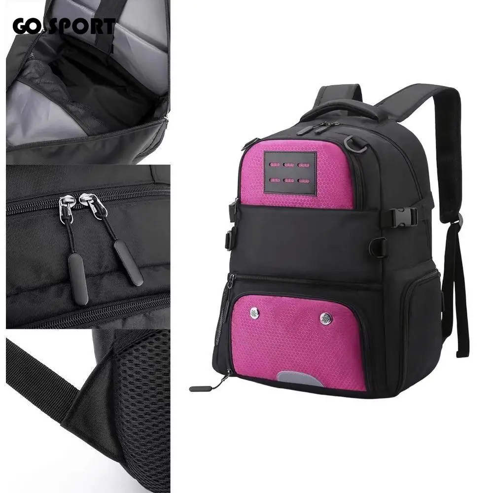 

Large Capacity Sports Basketball Backpack Multi Pockets Detachable Net Soccer Bag with Shoes Bag Waterproof