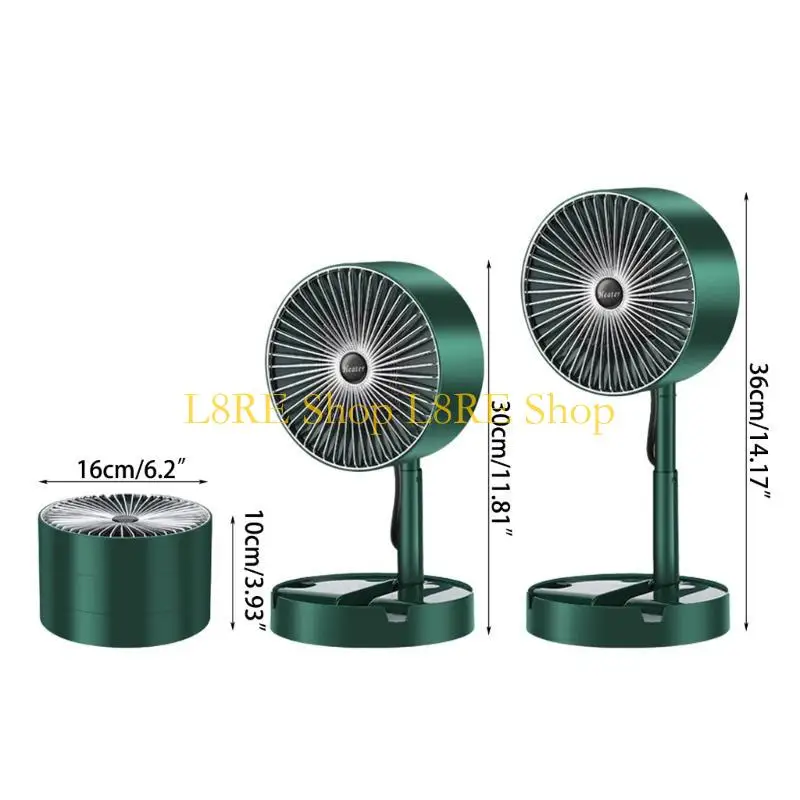 Calentador ventilador eléctrico l8re telescópico portátil calentador plegable calefacción rápida salón oficina pequeño