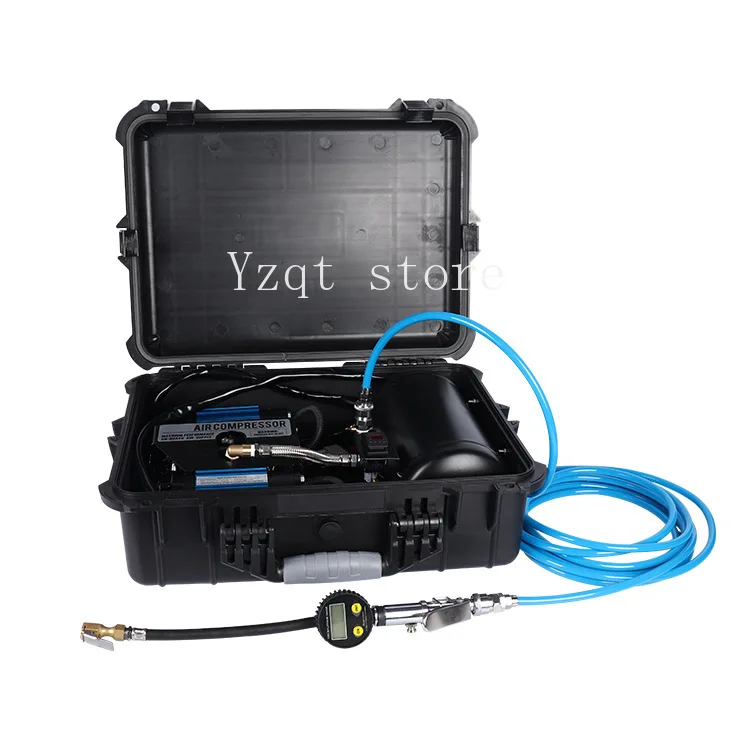 

Car Air Pump DC12V 150PSI Heavy Duty with 1 Gallon Cartridge Handle Plastic Case, Digital Display Meter