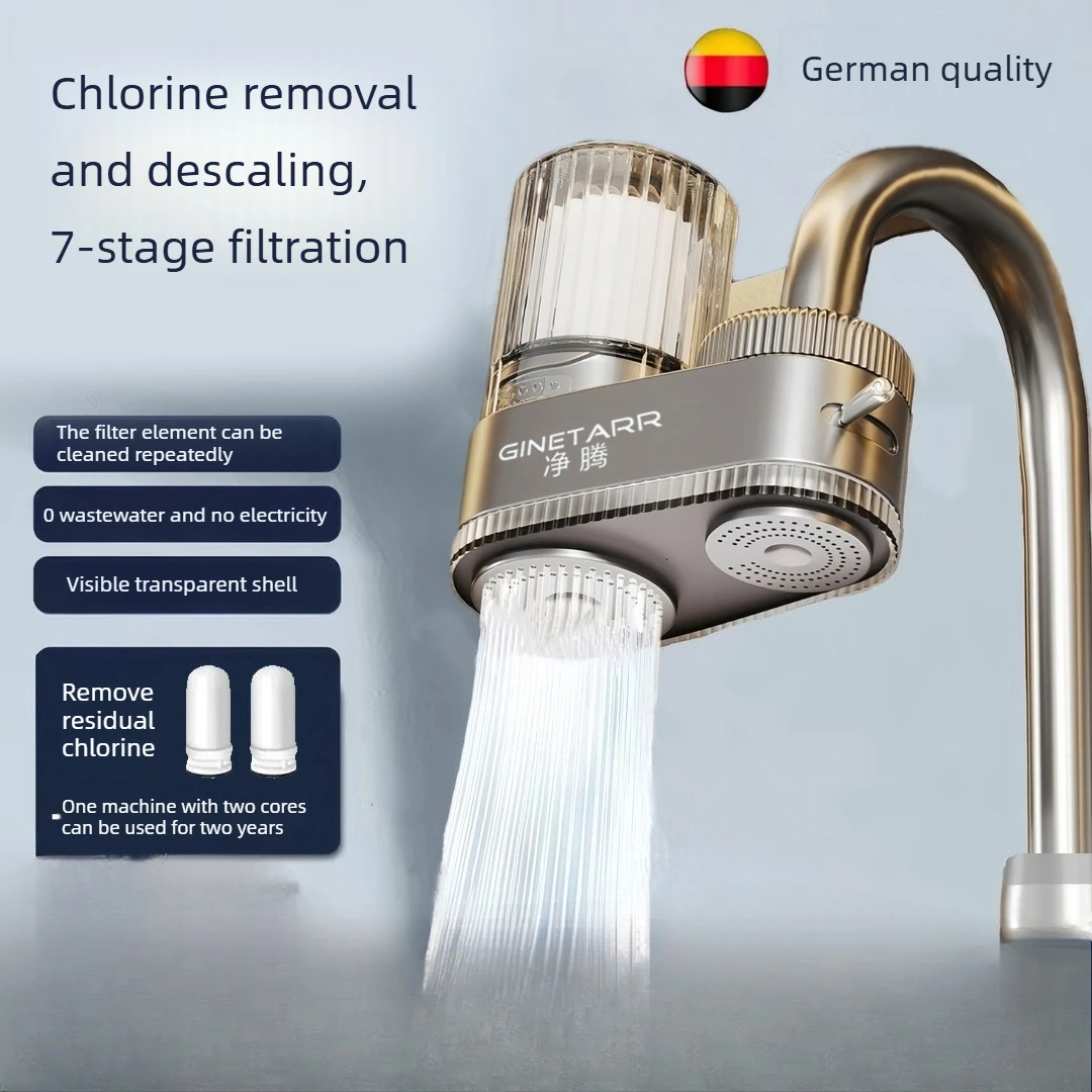 Faucet Mount Filtration System with Lead Reduction,Rapid Flow Water Filter for Sink,7-Stage Water Purifier,Includes 2 Filters