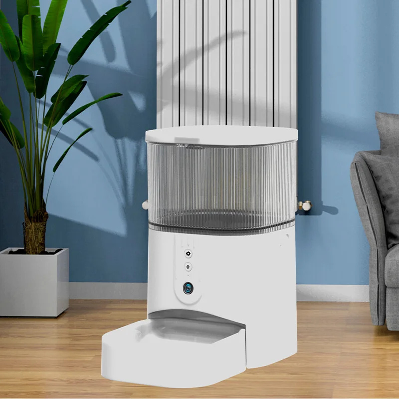 

OEM Automatic Cat Dog Feeder with Camera Smart WIFI Remote Control Timing Plastic Water Fountain Leak Proof PET Feeder Products