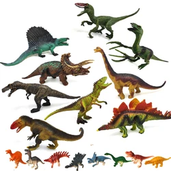 17PCS dinosauri realistici Action Figures for Kids Rubber Dinosaur World Toys for Kids Boys crea un mondo Dino per bomboniere