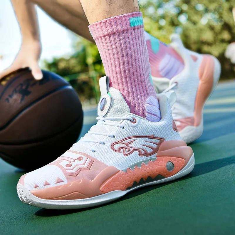 Zapatillas deportivas para niños y niñas, calzado de baloncesto profesional, amortiguación de corte bajo y rebote, para las cuatro estaciones, novedad de 2024