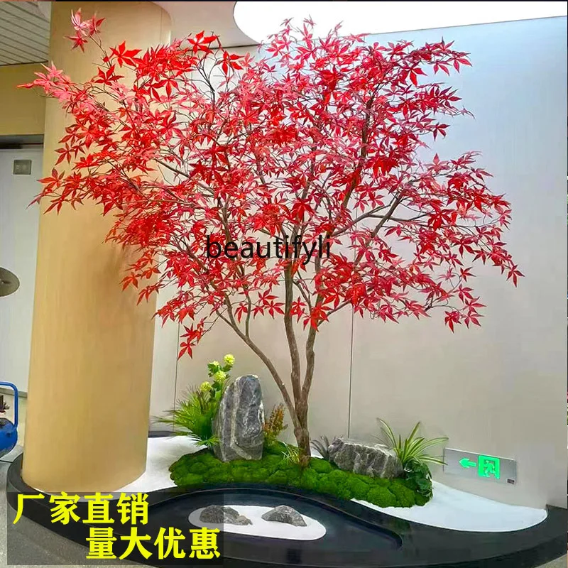 

Имитация красного клена, кленового листа, дерева, большое украшение для окна торгового центра, пейзажное дерево, ландшафтное дерево, зеленое растение, орнамент