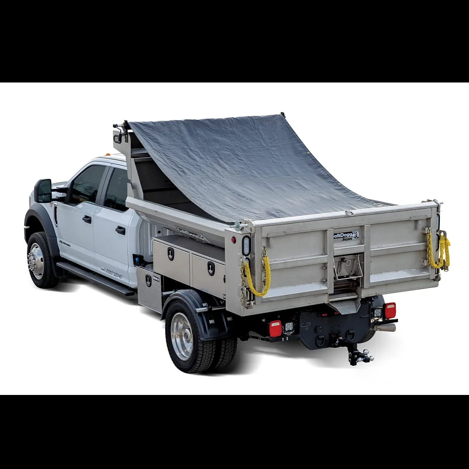 

Pickup truck bucket cover, waterproof cover, with opening and closing device set