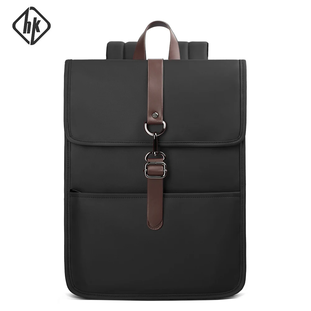 HK Classic Business Backpack For Men Casual 15.6 Inch Laptop Bag With USB Waterproof College School Bags Work Office Rucksacks