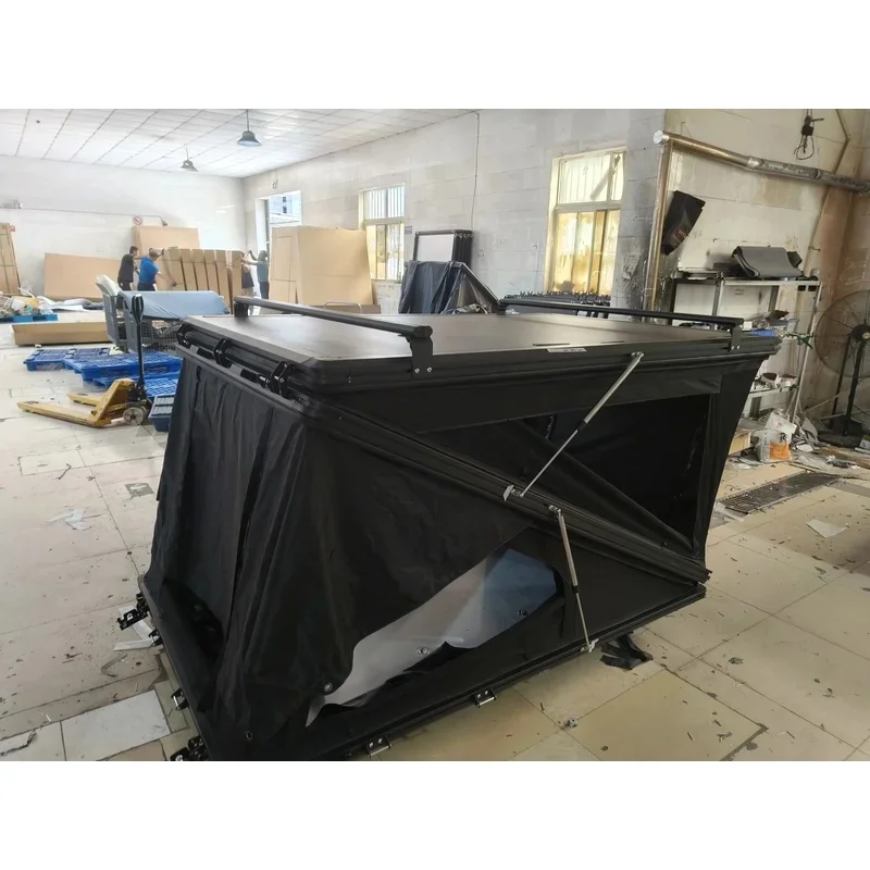 High Quality Z-Shaped Triangular Aluminum Alloy Roof Top Tent 2-3 Person Four Corner Outdoor Camping Fit For SUV Pickup