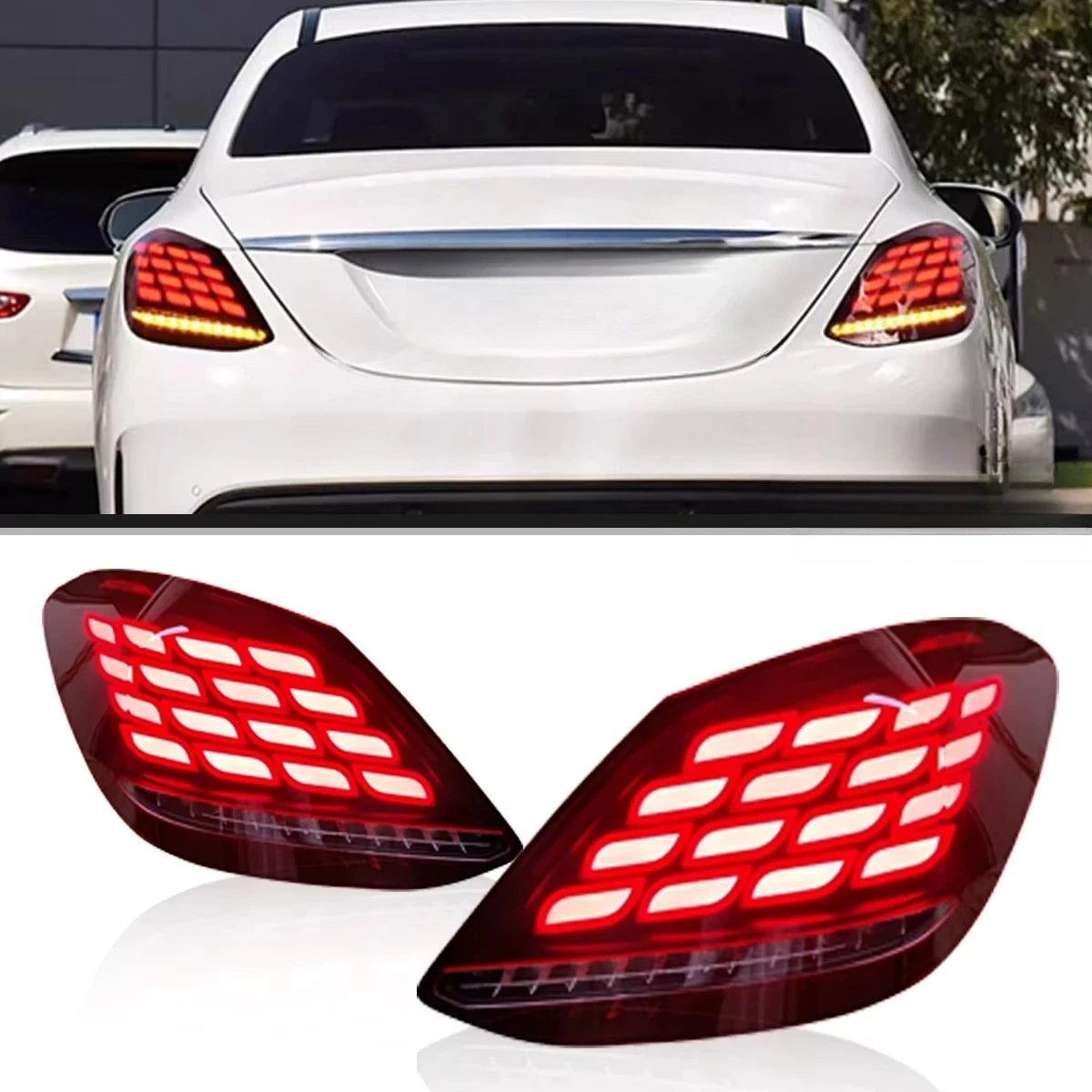 

XDS Самый продаваемый новый светодиодный задний фонарь, обновленный модифицированный полный задний фонарь, автомобильные аксессуары для C Class W205 2015-2021