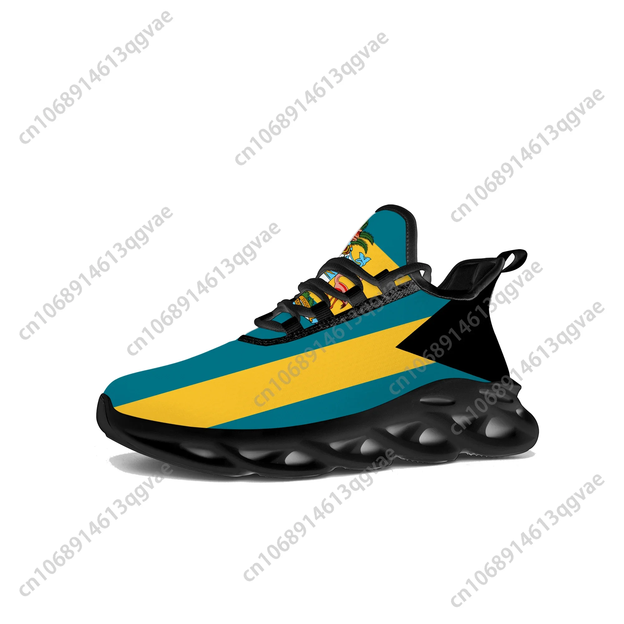 Bahamian Flag Flats Sneakers Mens Womens Bahamas Pop Sports Running High Quality Sneaker Lace Up Mesh Footwear Tailor-made Shoe