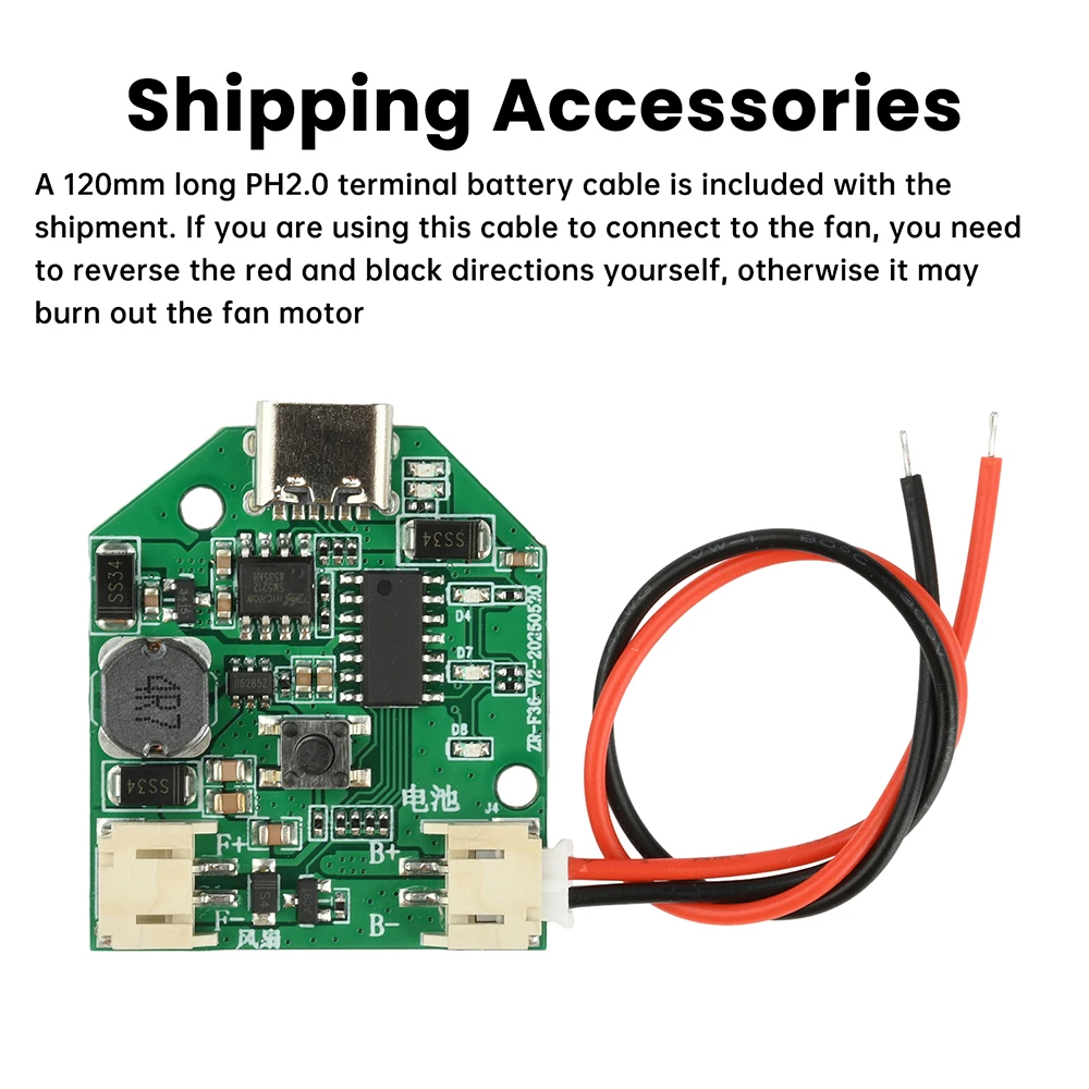 3,7 V Lade Kleine Lüfter Motor Geschwindigkeit Controller Board 3/4-Gang Universal Elektrische Geräte Gouverneur Modul Typ-C Boost Modul