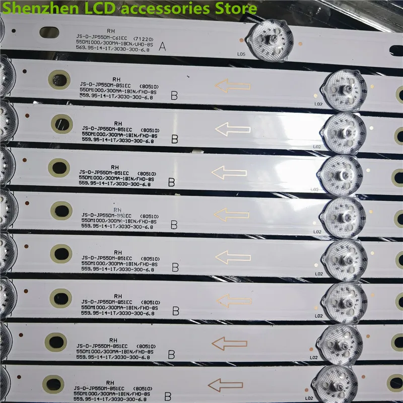FOR JS-D-JP55DM-A51EC JS-D-JP55DM-B51EC 55DM1000300MA-1BINFHD  6V LED backlight strip 100%NEW
