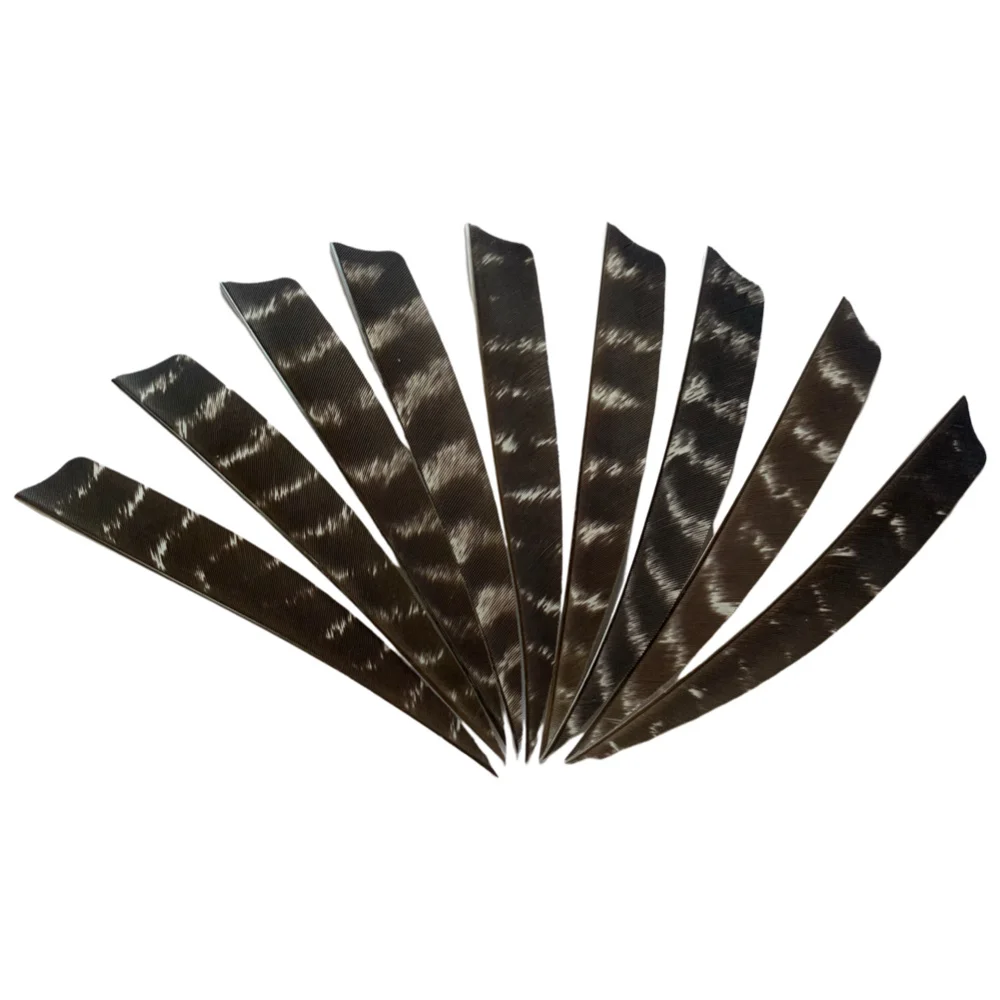 50 Pcs Natural Feather 4 Inch 5 Inch Eagle Shield Turkey Feathers Arrow Feather Fletching Arrow Accessories