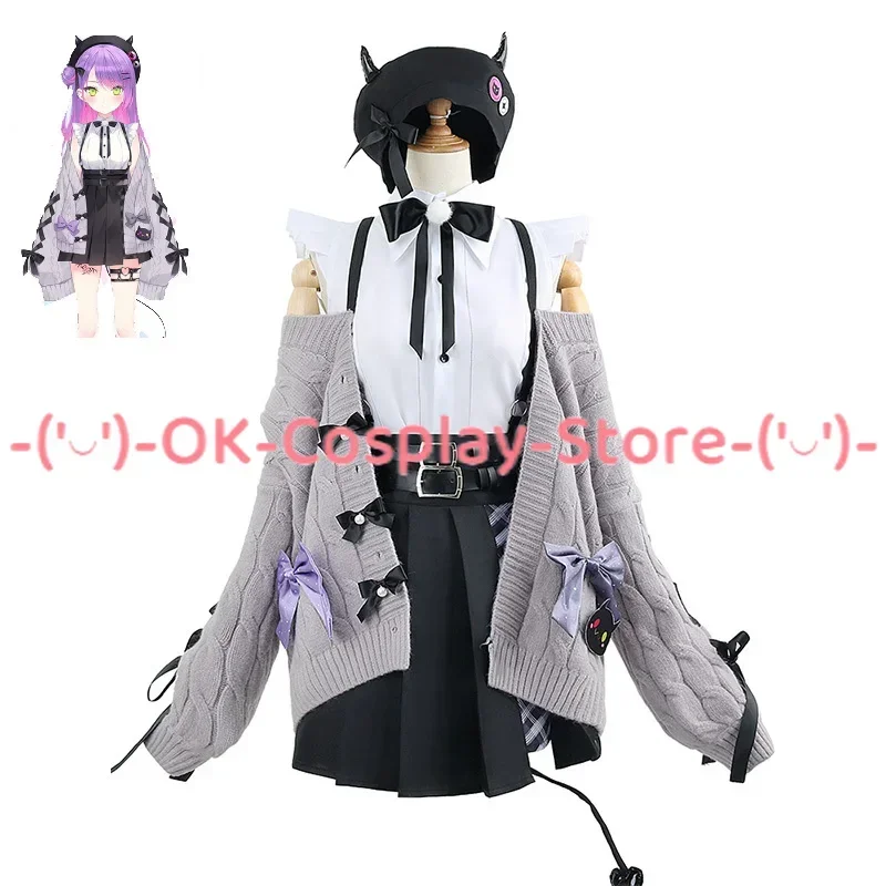 Vtuber Tokoyami Towa Cosplay Costumes School Uniforms Women Party Suit Top Coat Skirt Halloween Outfits Custom Made