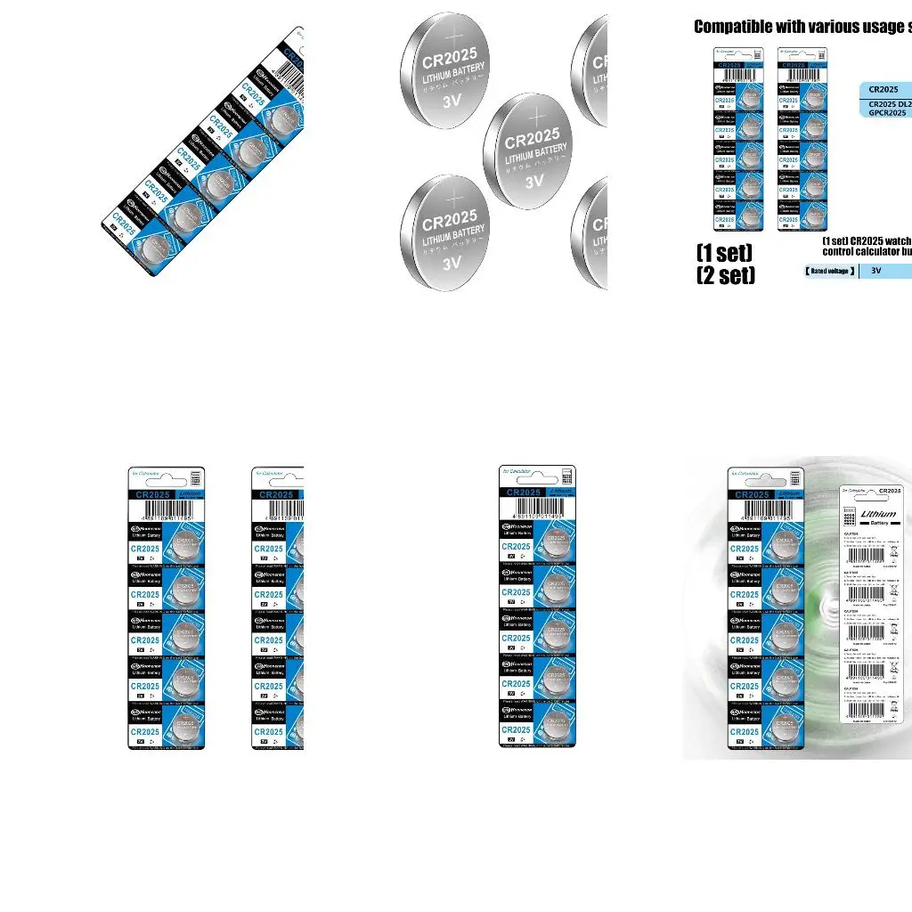  10/5PCS CR2025 Battery Cells Travel Size Leakproof Design for Small Electronics