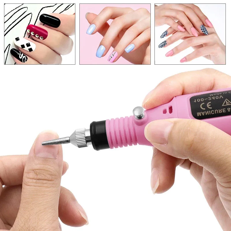 HALAIMAN Electric Nail Sander Professional Nail Art Sanding File Pen Tools Nail Drill Machine Mill For Manicure Driller