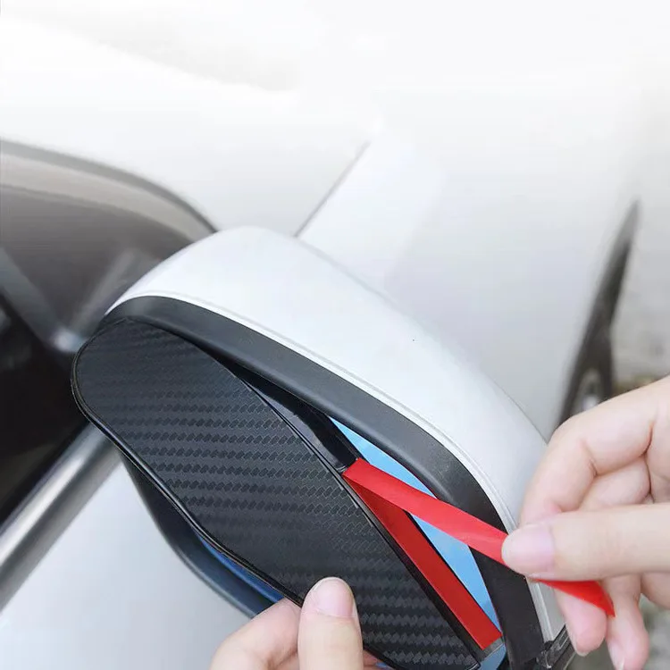 Carbon Fiber Look Car Side Mirror Rain Visor Rearview Mirror Rain Guard Sun Shade Anti-Rain Waterproof Deflector for All Models