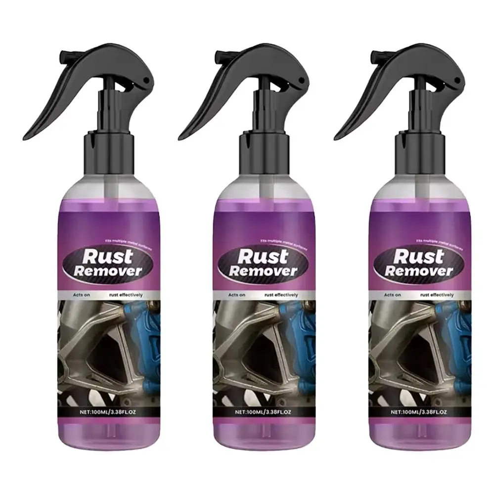 1/3/5Pcs Car Rust Remover Spray Safe Auto Paint Metal Surface Treatment for Chassis, Wheels, Tools Prevents Corrosion Degreaser