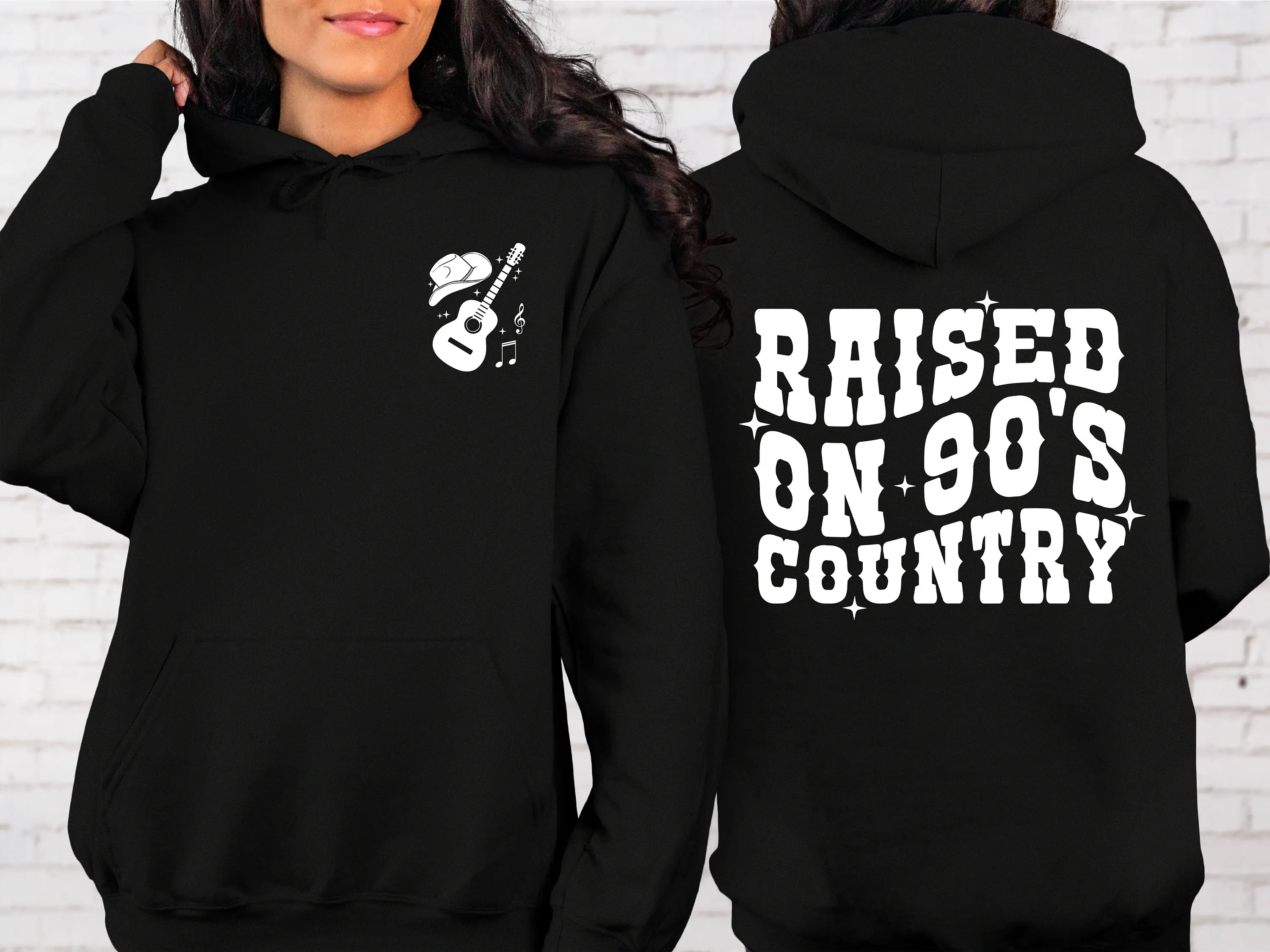 

Raised on 90's Country Hoodie for Women Long Sleeve Sweatshirt Pullover Unisex Autumn and Winter Clothing Y2k Tops Streetwear