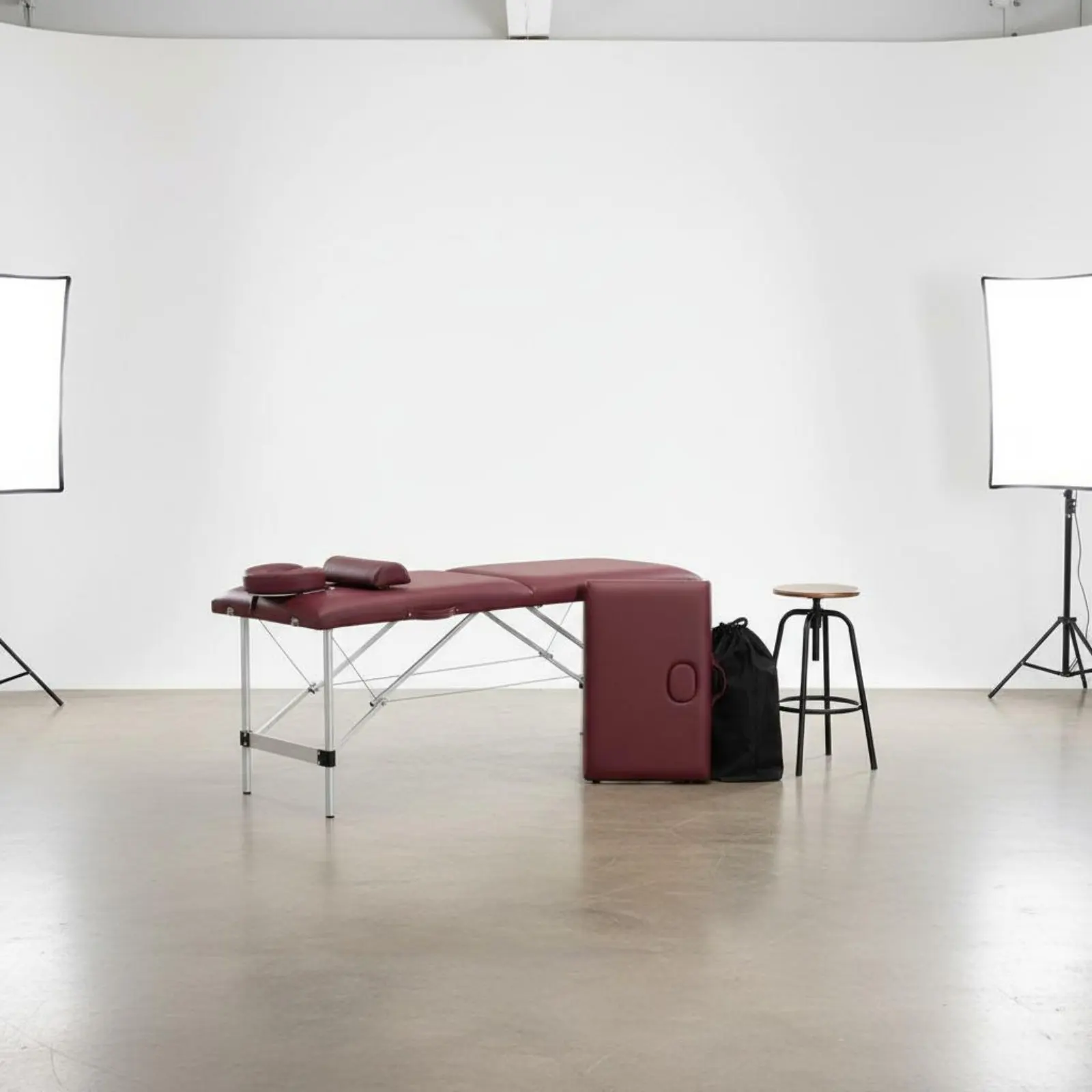 

Portable Massage Table High-Density Foam Foldable Spa Bed Aluminum Spa Table Includes Face Cradle Professional Equipment