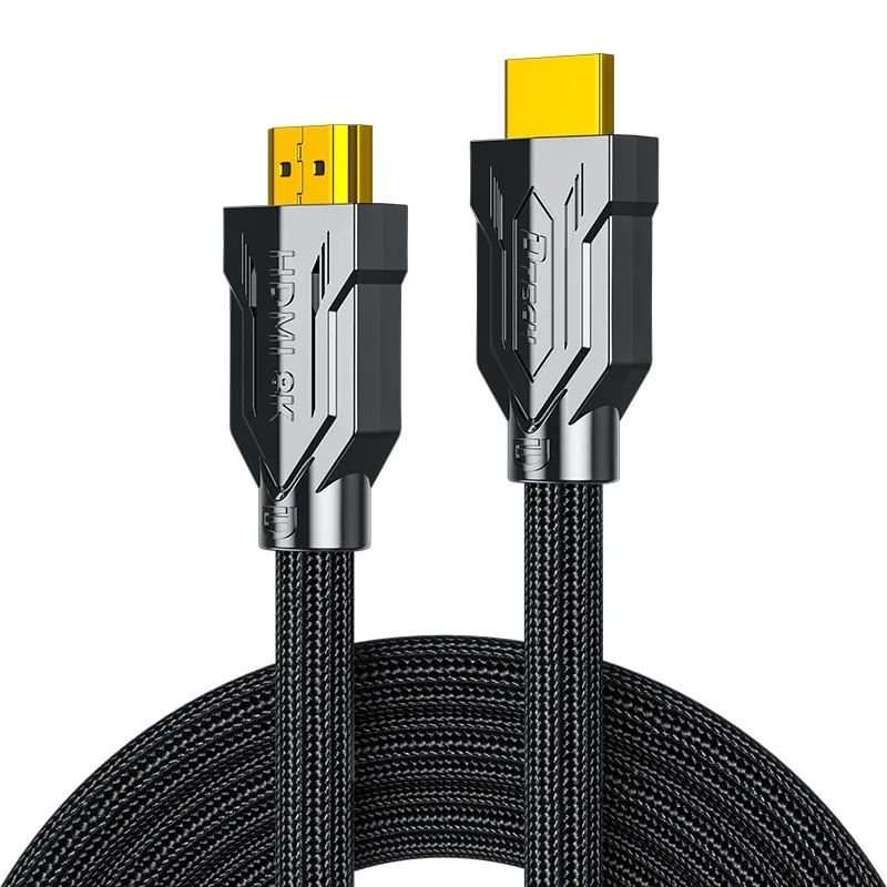 DTECH 3m Nylon Braided 48Gbps Video Hdmi Compatible Cord 8K Hdmi 2.1 Cable for Audio Video TV