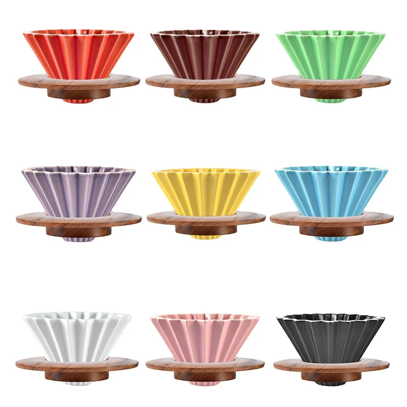 For Ceramic origami style filter cup 1-2 cups barista tool coffee dripper