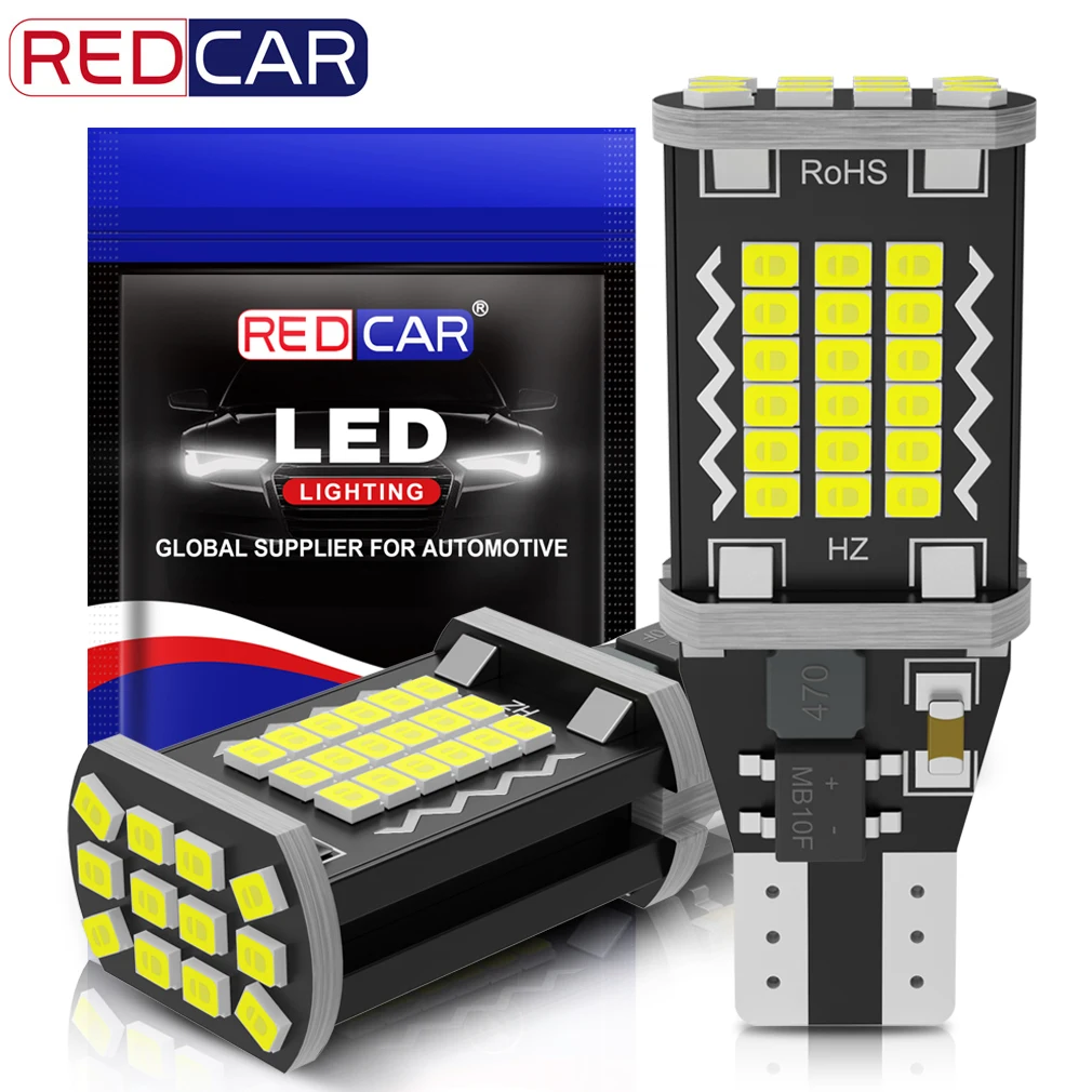 2pcs Signal Lamp T15 LED Reverse Light Blub Backup Lamp W16W T15 912 921 Canbus 48pcs 2016SMD 2000LM Parking Light 12V White