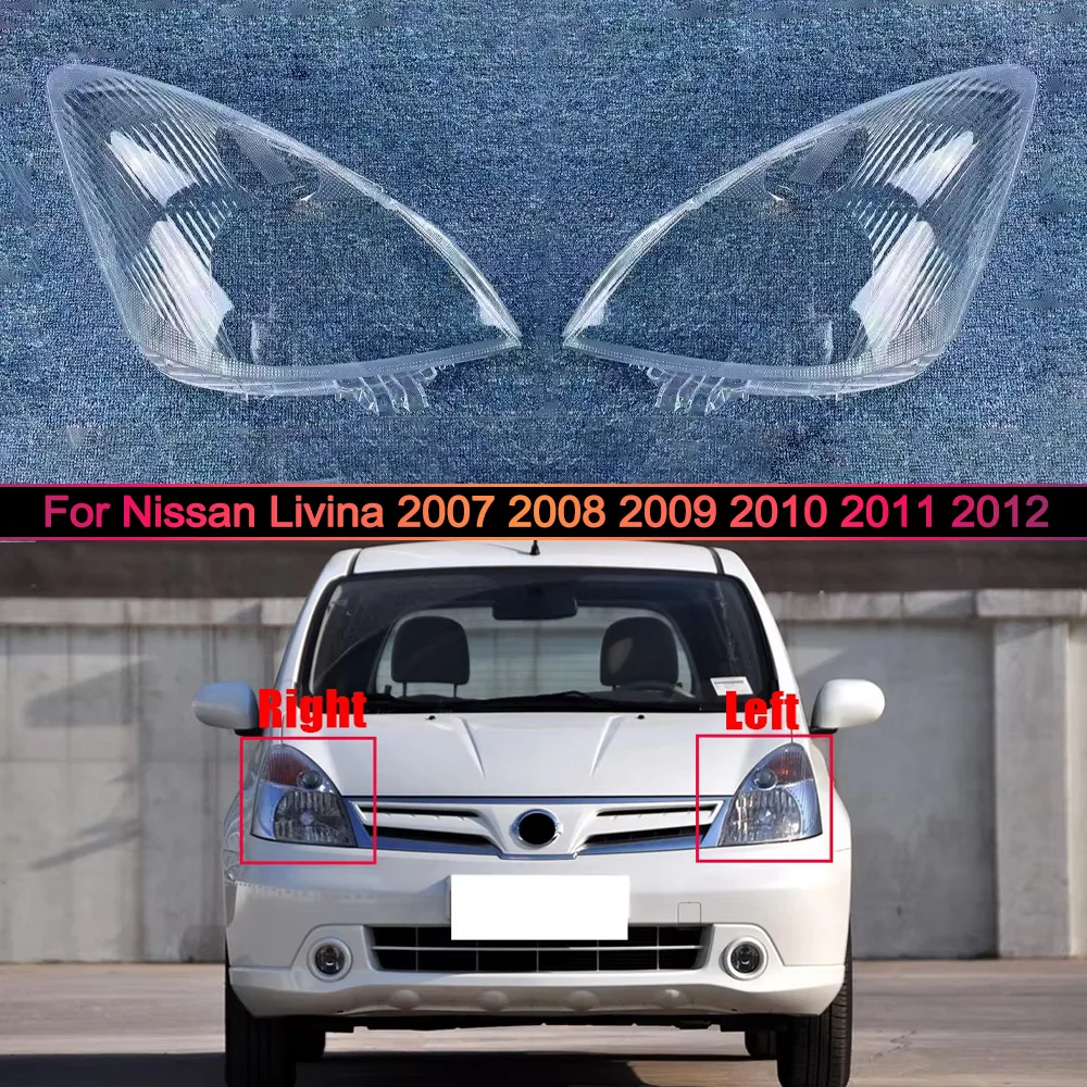 

For Nissan Livina 2007 2008 2009 2010 2011 2012 Transparent Headlamp Cover Lamp Shade Front Headlight Shell Lampshade Lens shell