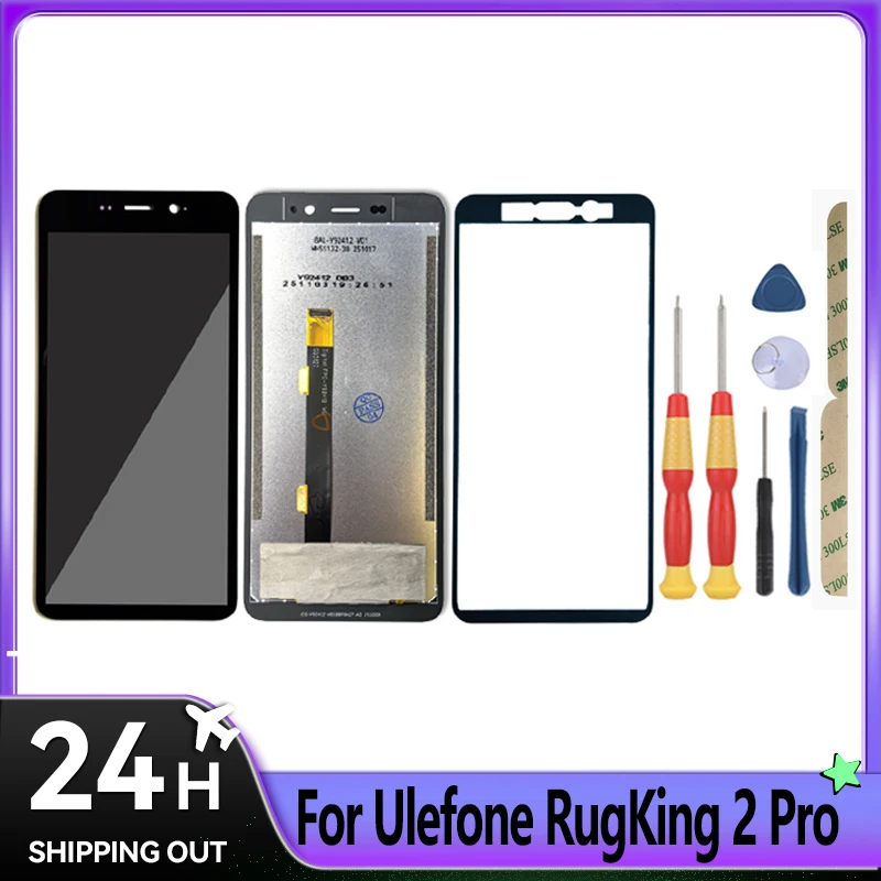 For Ulefone RugKing 2 Pro/RugKing 3 Pro/RugKing 4 Pro/RugKing 5 Pro /LCD Display + Touch Screen Full Assembly Tablet With Tools