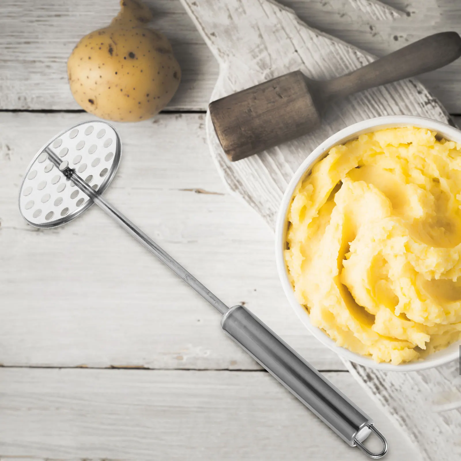 

2 шт., ручной кухонный инструмент для приготовления картофеля, сладкого картофеля, тыквы, моркови, фруктов, ручка из нержавеющей стали, легкая