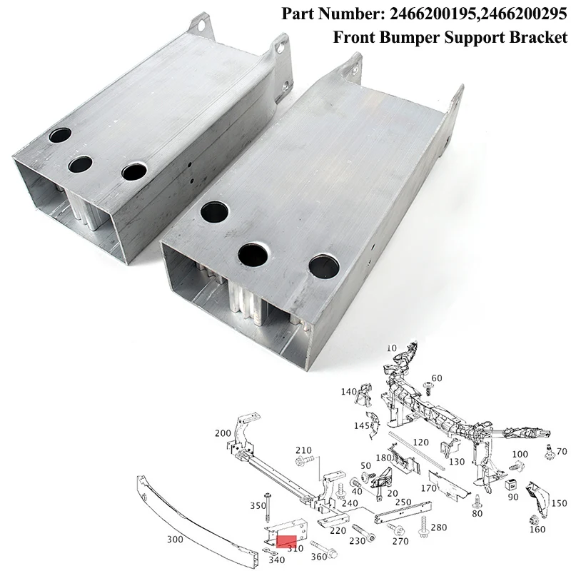 

For Mercedes benz W117 CLA180 CLA200 CLA220 CLA250 C117 W176 W246 W242 Front Bumper Support Retainer Brackets Impact Bar
