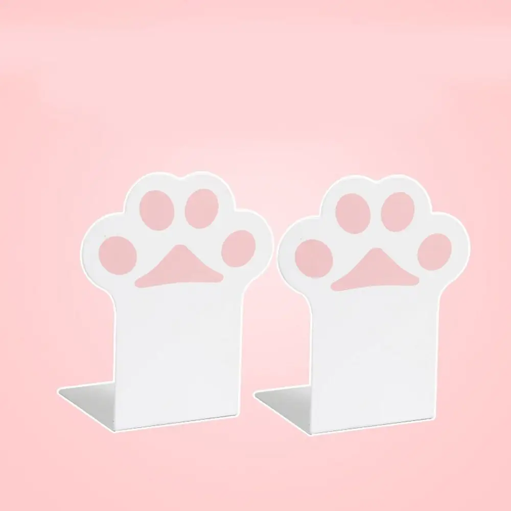 Creative School Student Stationary Desktop Organizer Desk Storage Cat Bookends L Shape Book Stand Magazine Holder Bookshelf