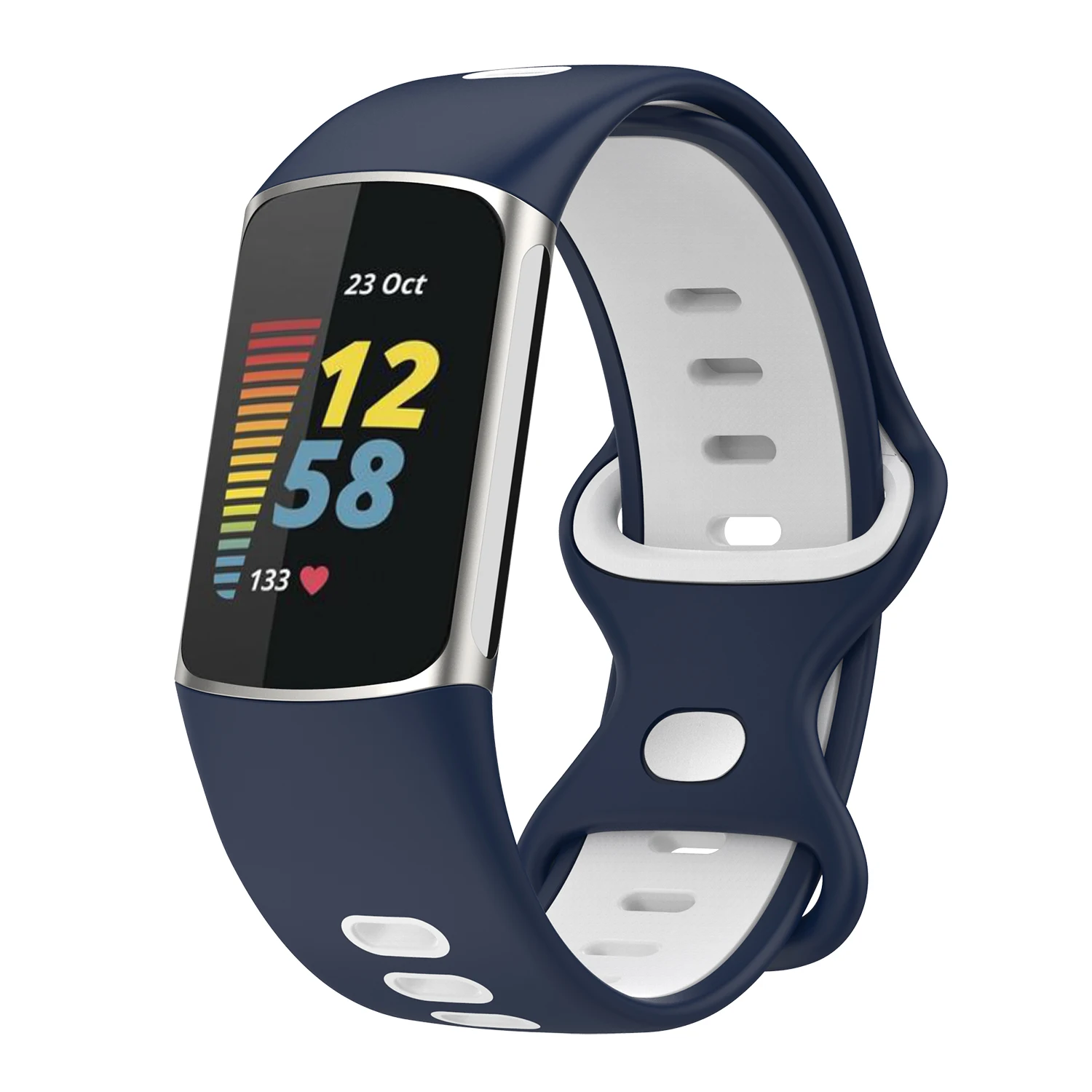سوار لـ Fitbit Charge 5 سوار معصم بديل لحزام ساعة Fitbit Charge5 من السيليكون ملحقات الساعة الذكية