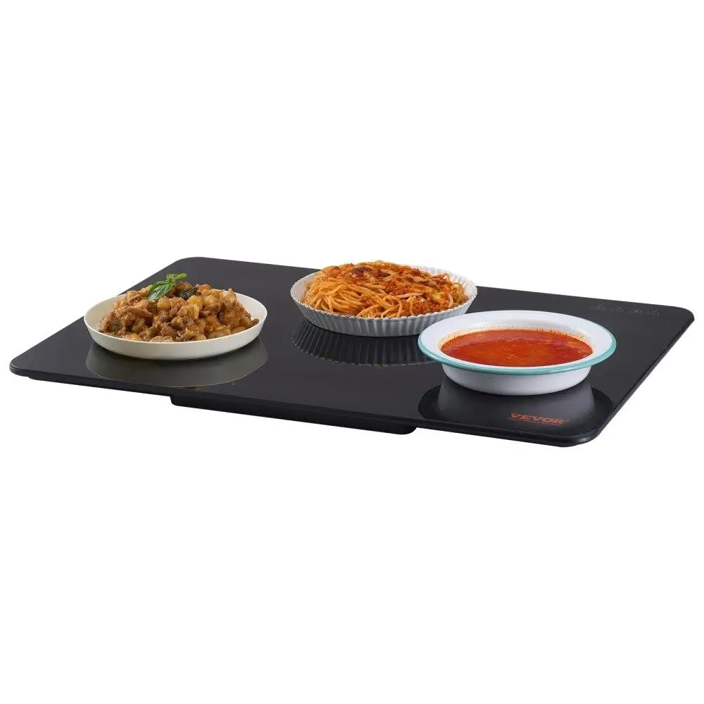 

Electric Warming Tray 16.5 Inch x 23.6 Inch Portable Tempered Glass Temperature Control 65-90℃ for dinner Catering Party Event