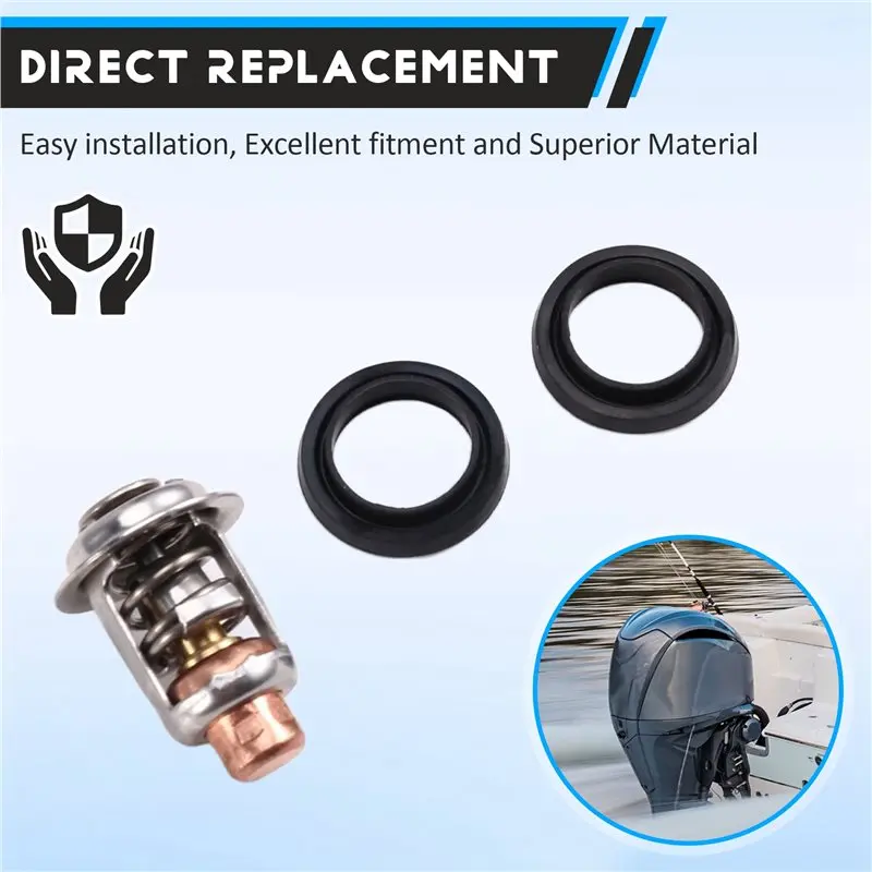 AB96-For Johnson Evinruder 5-235 HP Outboard Motor Thermostat 143° Models 18-3553 378065 393659 434841