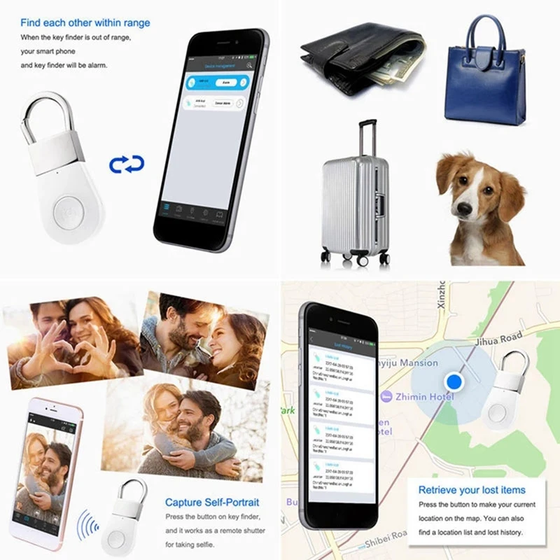 Smart Bluetooth Anti-Lost Device Gps Tracker Keychain Locator Mart Selfie Key Finder Children Pet Elderly Tracker