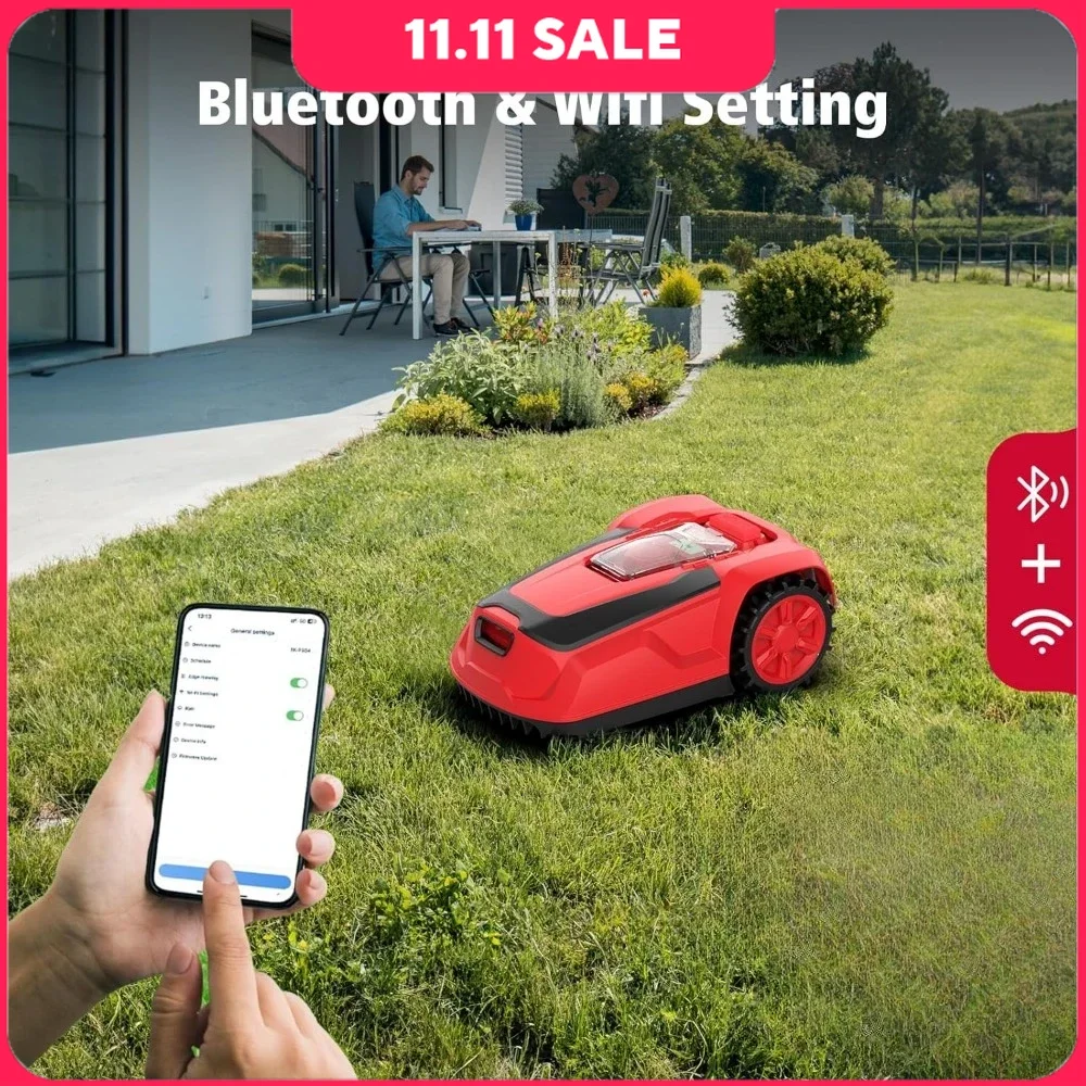 20V Robot Lawn Mower, Covers 1/4 Acre / 10,890 Sq.Ft with Smart APP Control, Battery & Charger Included, Lawn Mower