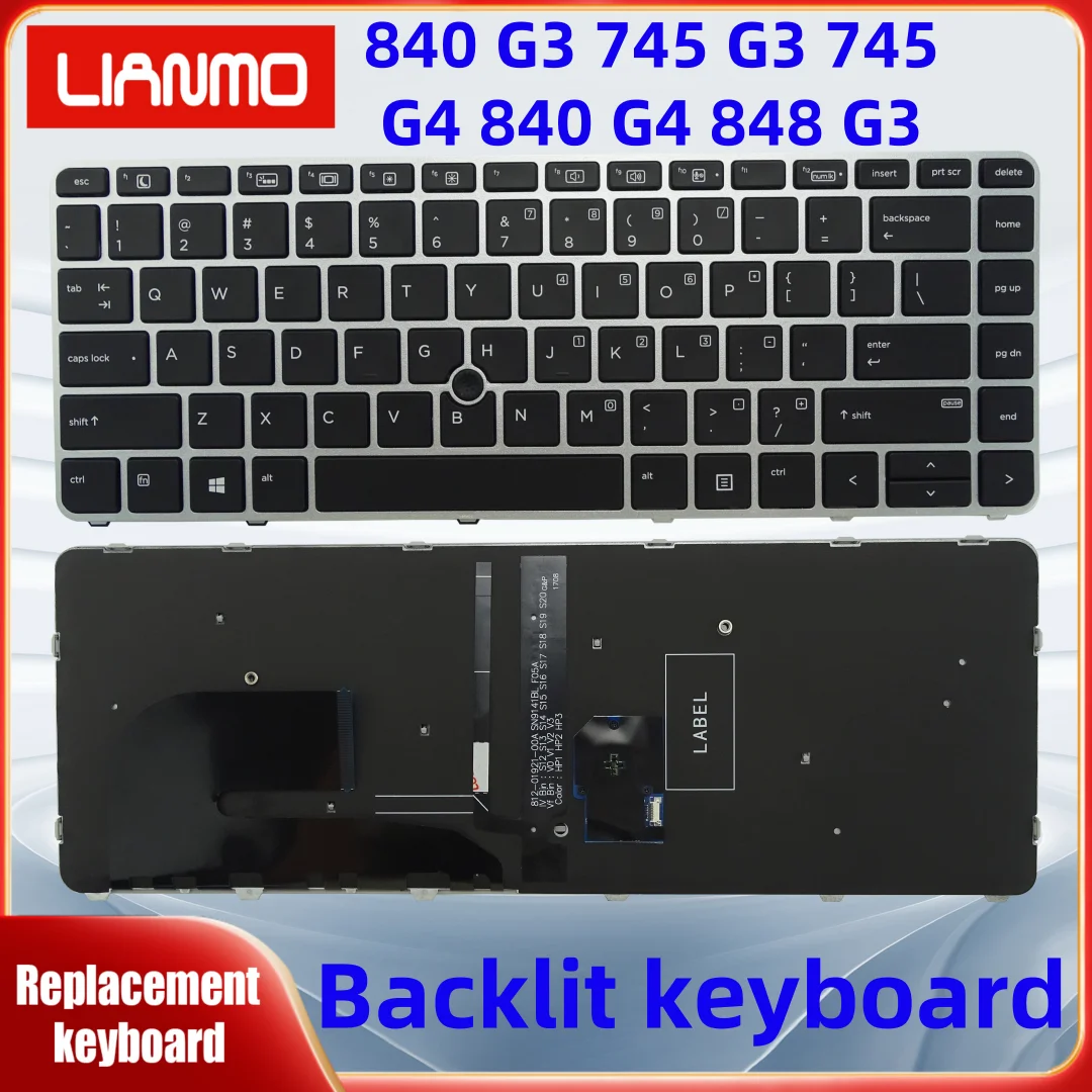 

Клавиатура ноутбука подходит для HP 840 G3 840 G4 848 G3 848 G4 745 G3 745 G4 ZBook 14u G4 HSN-I02C-4 с подсветкой