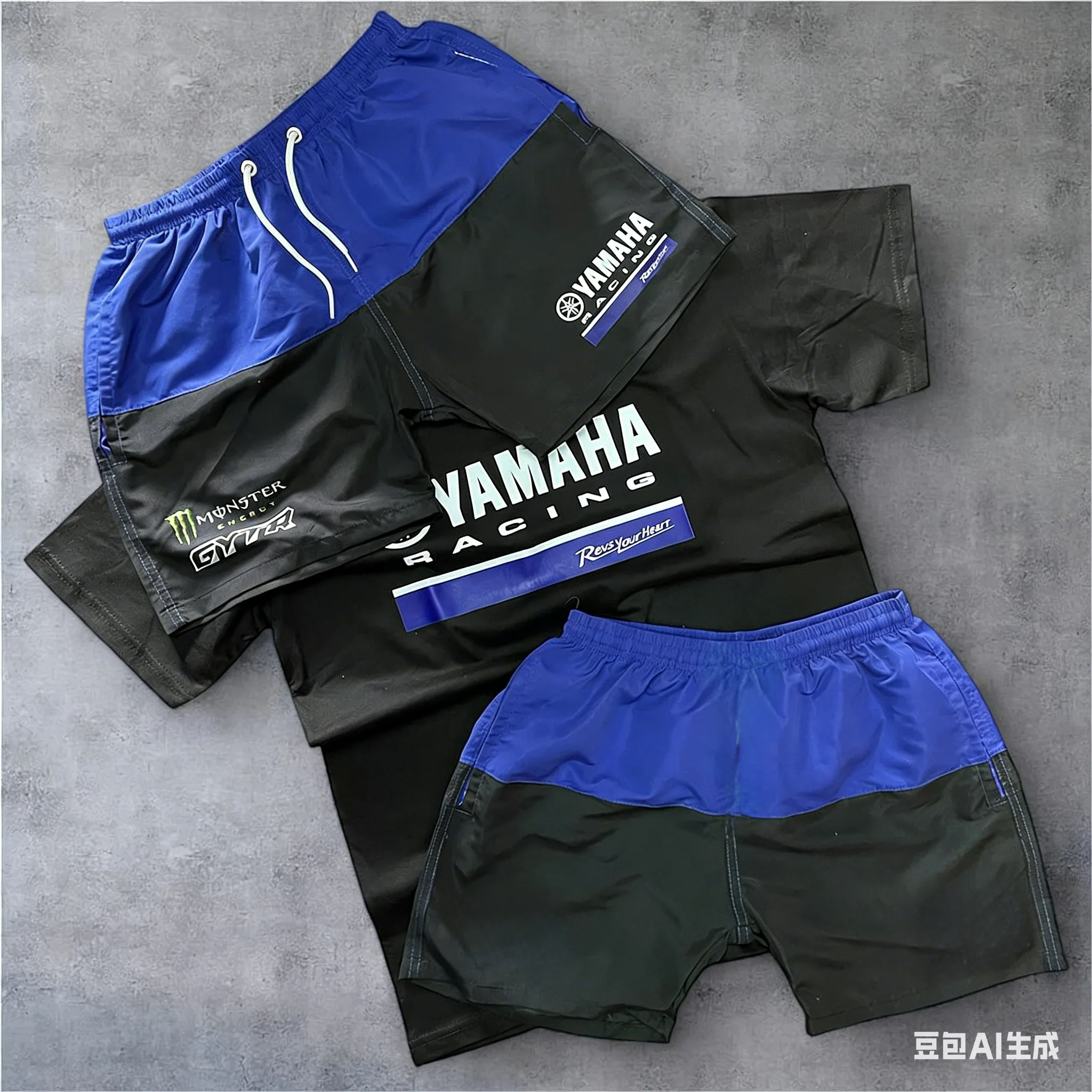 

2026 New Yamaha Motorcycle Racing Team Shorts Mxgp Men's And Women's Oversized Quick Drying Breathable Sports Fashion Shorts
