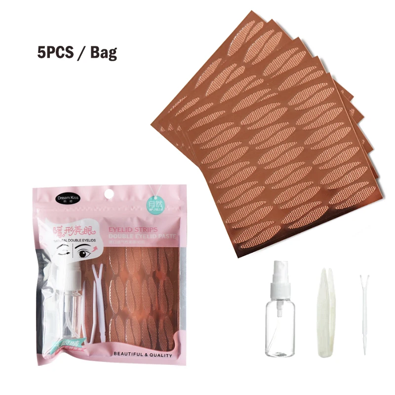 女性用の目に見えないステッカー,リフトストリップ,二重まぶたテープ,レースメッシュまぶたステッカー,粘着繊維,化粧道具,美容