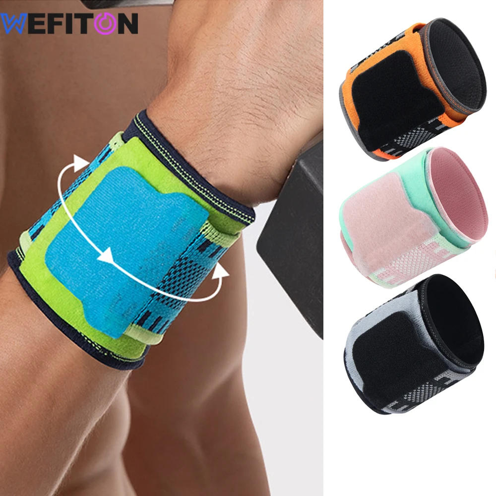 

Elastic Wrist Support Brace for Men & Women - Adjustable Wrist Wrap for Carpal Tunnel - Breathable Design for Weightlifting, Gym